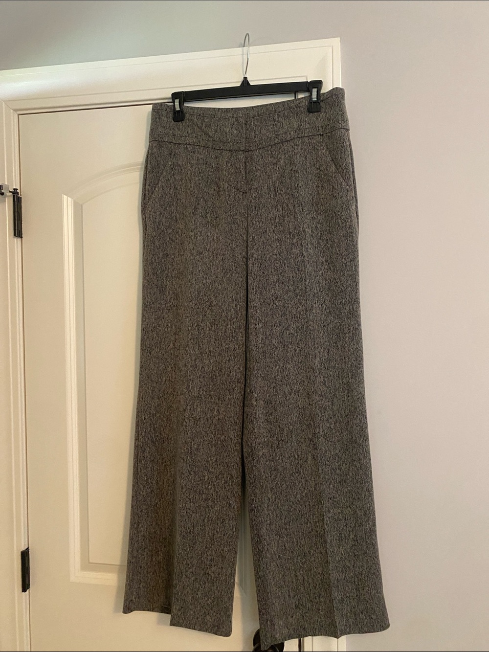 New York & Company Black and White Textured Trousers